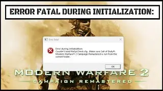 ERRO FATAL Couldn't load fileSysCheck.cfg. Make sure CALL OF DUTY MW2 REMASTERED | RESOLVIDO |