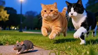 【EP41*】🐱Fat Orange Chases Mouse, Forgets Baby? Crying Calls It Back❤️#funny#cat#cute#baby