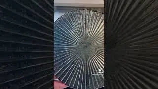 Oceanside Glass COE 96 Black Metallic Iridescent Satin - 1009SN-F-MIR on a Starburst mold by CPI