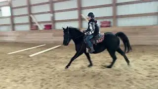 Cowboy up. Colton Mallet on Noble Essence after three grueling hockey games.