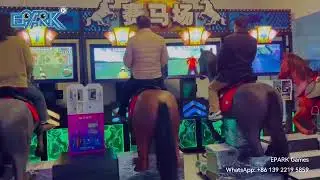 EPARK Royal 4 Horse Race Coin Operated Swing Rides Entertainment Game Arcade Game