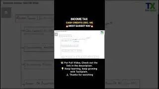 Section 68 Cash Credits | Deemed Income | Income Tax AY 2025-26 | BCOM BBA | TaxXplain #Shorts