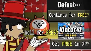 БЕСПЛАТНЫЕ продолжения, опыт и счастливые билеты с НОВОЙ РЕКЛАМОЙ в The Battle Cats!