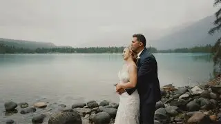 PYRAMID LAKE JASPER RAINY WEDDING DAY | Reegan & Bryan