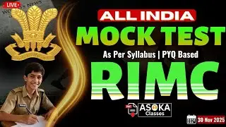 ALL INDIA 2026 | RIMC MOCK TEST |  Class 8 | Rashtriya Indian Military College | ASOKA Classes