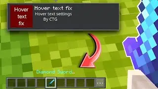 Hover Text Fix Pack For Minecraft PE/BE [Clean UI]