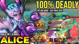 ALICE BEST BUILD 2025 | BUILD TOP 1 GLOBAL ALICE GAMEPLAY | MOBILE LEGENDS✓