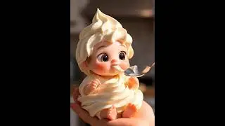 ice cream 🍦///#ai #cute #cartoon #asmr #tiktokvideo#baby #food