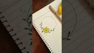 Easy frame design for your writing🌻 #laibascreativity #journaling #art