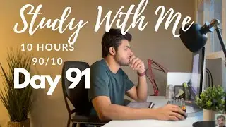 10 Hour Live Study With Me|Medical Student|90/10 Pomodoro 🍅| Rain Sounds🌧️|Day 91
