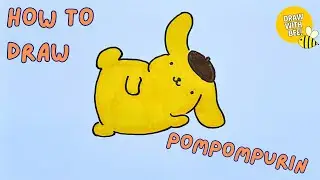 🎨Learn how to draw Pompompurin from Hello Kitty- easy drawing tutorial @DrawwithBee 