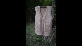Vesta in croset tunisian (Tunisian crochet vest)