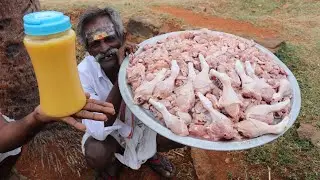 Delicious!!!! CHICKEN GHEE ROAST Prepared by my DADDY Arumugam / Village food factory