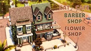 Кото - Кафе + Барбер Шоп + Цветочная лавка Симс 4 | Строительство | Cat - Cafe The Sims 4 | NO CC