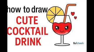 Turn a Blank Page into a Cute Cocktail &mdash; Drawing Guide for Kids #CuteDrawing  #DrawingForKids