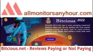Bitcious.net , Reviews Paying Or Not Paying, #HYIP monitor, #NEW HYIP,