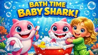 Baby Shark Bath Time Song 🦈🛁 | Wash Hands, Brush Teeth & Clean Earth 🌍 | Kids Learning Songs