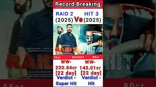 Raid 2 Vs Hit 3 Box Office Collection | Raid 2 22th day collection #shorts
