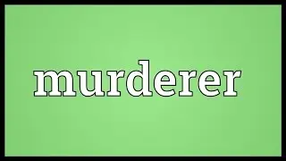Murderer Meaning