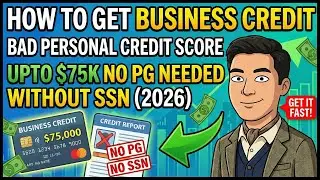 Bad Personal Credit? Build Business Credit Fast: Up to $75K Approvals Without SSN No PG Needed