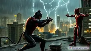 Epic Rooftop Showdown Daredevil vs Cat-Man 😺 Battle of Wits and Survival