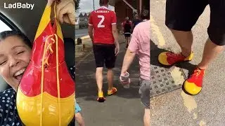 Когда мама разыгрывает папу с помощью пары клоунских ботинок 👞🤡