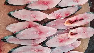 Surmai fish cutting skill 