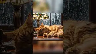 Rain Sounds & Cat Purring to Fall Asleep Instantly 🌧️💤 #shorts
