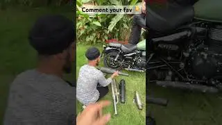 Loud exhaust for Meteor 350 BS7 | RE aftermarket loud exhaust | #shorts |