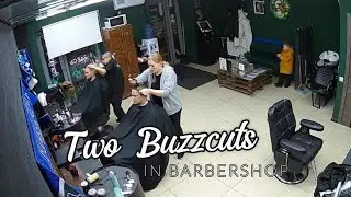 Amazing two parallel Buzzcuts by Barberettes