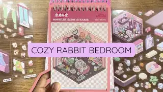 Sticker Therapy | Cozy ASMR Build | Miniature Scene Rabbit Room