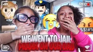 CALLING FROM JAIL!! Prank On Our Dad ( HE WAS HEATED ! ) | TheWickerTwins