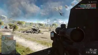 Battlefield 4 sniper headshot 1km / Убил из снайперки в голову свыше 1000 метров