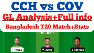 CCH vs COV t20 dream11 team today Match|cch vs cov t20 match dream11 today team|today match