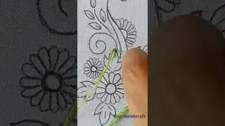 Fly Stitch Embroidery : hand embroidery tutorial #shorts #youtubeshorts