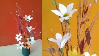 Easy Paper Flower Vase Making | Recycled Craft Idea | Best Out of Waste Flower Pot