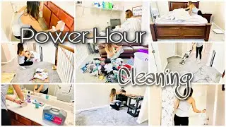 POWER HOUR CLEAN WITH ME | BURST CLEANING | CLEAN WITH ME 2021
