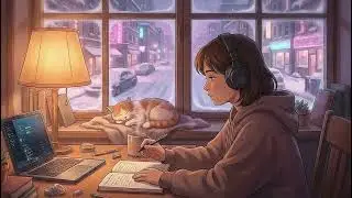 Winter Night Study Room ❄️📖 &ndash; cozy anime lofi for focus & calm work