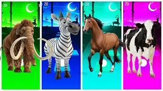 TILES HOP - FANNY ZEBRA 🆚 FANNY MAMONTH 🆚 FANNY HORSE 🆚 FANNY COW 🎯 in Tiles Hop EDM Rush🎶