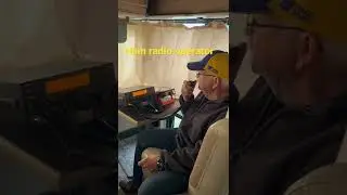 Ham radio operator Neighbor at the campground talks to people from around the world.