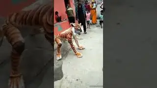 sher dance muharram🐯 rajnandgaon // Sher baja 2022 #sher #sherdance #rajnandgaon #muhharam #shorts #