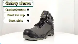 Abrasion Resistant Oil Proof Anti Slip Nubuck Leather Woodland Safety Shoes Footwear hiking boots
