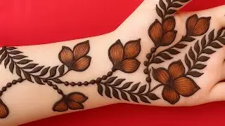 Very Beautiful Very Easy Front Hand Mehndi Design||New Simple Aesthetic Mehndi Design||Mehandi