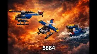 LEGO Creator 3 in 1 (5864) - Mini Helicopter - Build All Models Step by Step (helicopter,ship,plane)