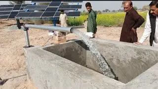 15 HP motor submersible pump with 24 penal 585watt crown 👑 Best Solar penal|| New Borewell install