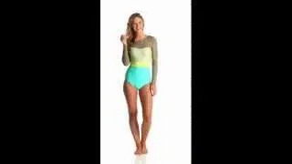 Seea Hermosa Tiles L/S One Piece | SwimOutlet.com