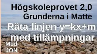 HP 2,0 Räta Linjen y=kx+m. Genomgång med fem tillämpningar Högskoleprovet. Av Jon Mattekortis