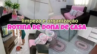 Rotina di&aacute;ria de dona de casa/Limpei e organizei minha casinha