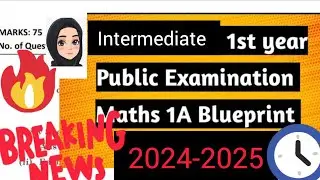 Intermediate Weightage of Marks- Maths 1A ||Question Paper  Pattern ||Chapter wise weightage 💥score