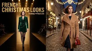 French Christmas Runway Show 🎄 Paris-Inspired Holiday Outfits | Catwalk to Real Life